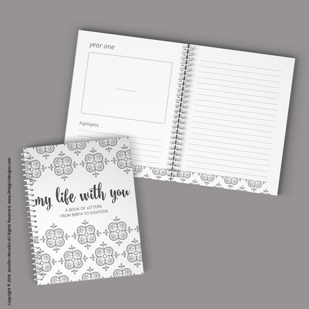 My Life With You {A Printable Book of Letters from Birth to Eighteen}