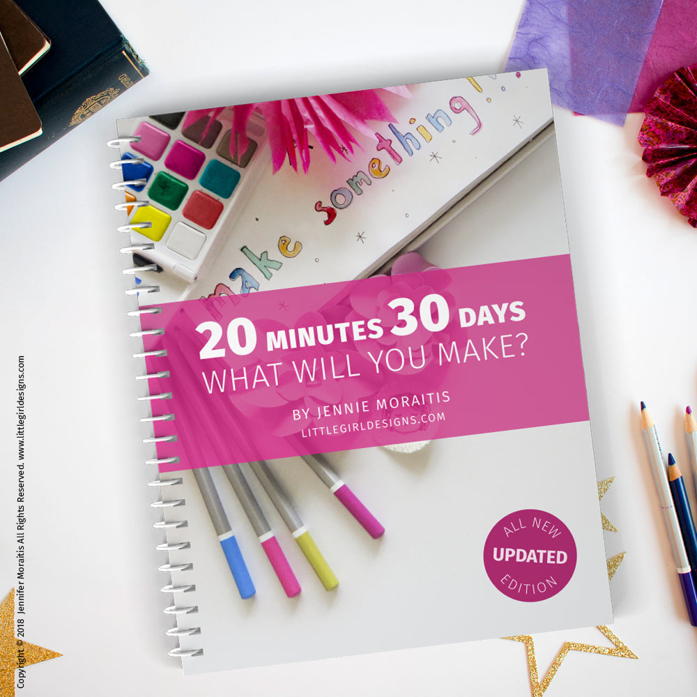 Here is the 2030make workbook that goes along with a free 30 day creativity challenge located here: https://www.littlegirldesigns.com/2030make-is-back/