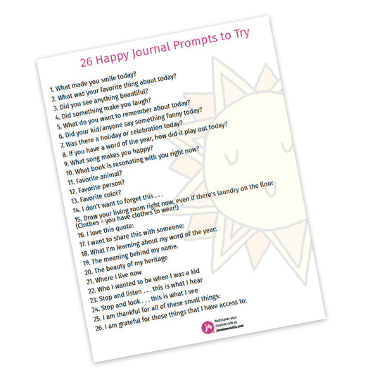 26 Happy Journal Prompts to Try {FREE}