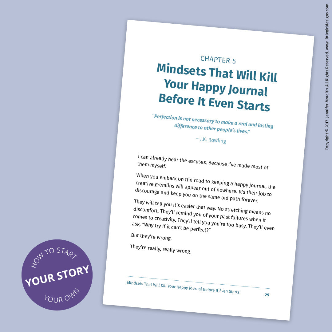 Learn about mindsets you will need to overcome before you start your own happy journal. These thoughts will kill your happy thoughts before they even start!