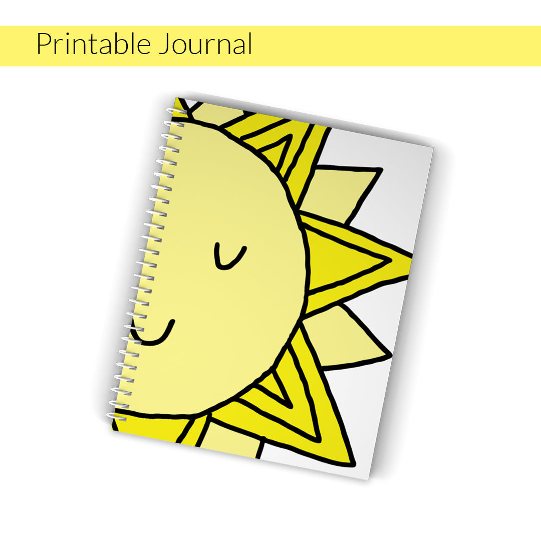 This is a cute printable journal that you can use for your own happy journal! Use markers, pens, whatever and draw big and beautiful about all the happy and wonder-full things in your one precious life!
